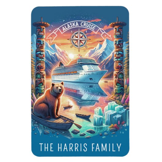 Alaska Cruise Ship Stateroom Magnet マグネット (縦)