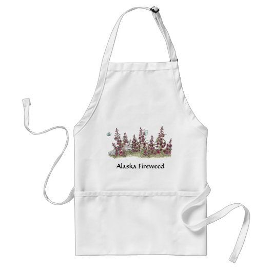 Alaska Fireweed & Butterfly Garden Apron スタンダードエプロン (正面)