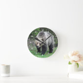 Alaska Grizzly Bear Wildlife写真 ラウンド壁時計 (ホーム)