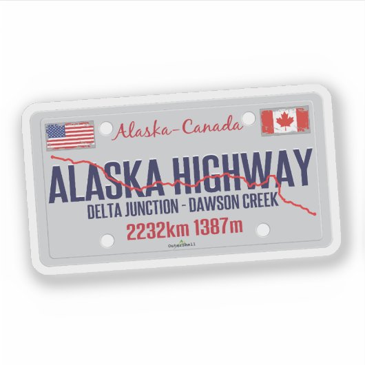 Alaska Highway Canada - Alaska USA 01 Sticker シール (正面)