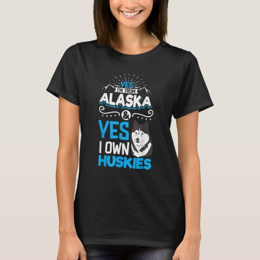 Alaska husky sled dog racing and mushing 11 tシャツ (正面)