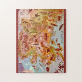 Alaska Illustrated Postcard 11x14 ジグソーパズル (縦)