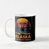 Alaska Is Calling And I Moose Go Funny Animal Love コーヒーマグカップ (左)