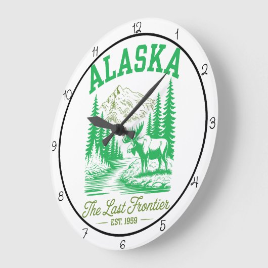 Alaska Last Frontier Timepiece ラージ壁時計 (傾斜)
