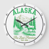 Alaska Last Frontier Timepiece ラージ壁時計 (正面)