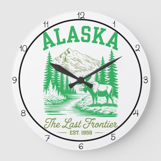 Alaska Last Frontier Timepiece ラージ壁時計 (正面)