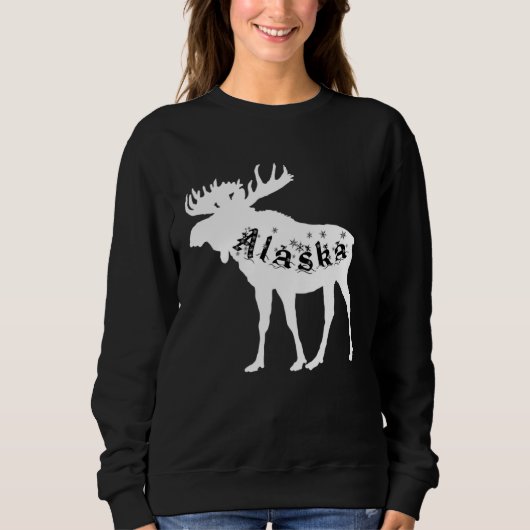 Alaska Moose Holiday スウェットシャツ (正面)
