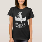 Alaska Moose Moose Canoe Vacation Tシャツ (正面)