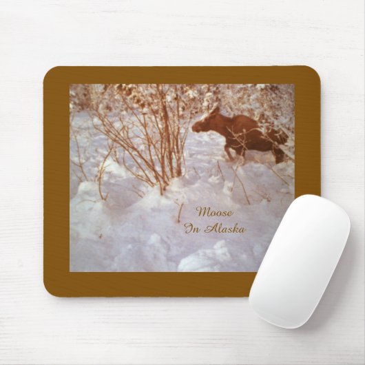 Alaska Moose Mouse Pad マウスパッド (マウス)