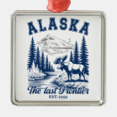 Alaska Nature Escape with Moose メタルオーナメント (正面)