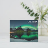 Alaska Northern Lights旅行写真 ポストカード (スタンド正面)