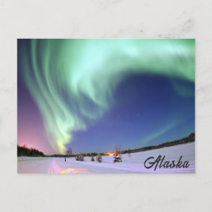Alaska Northern Lights旅行写真 ポストカード