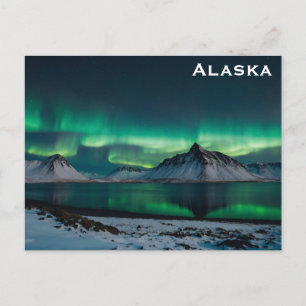 Alaska Northern Lights旅行写真 ポストカード