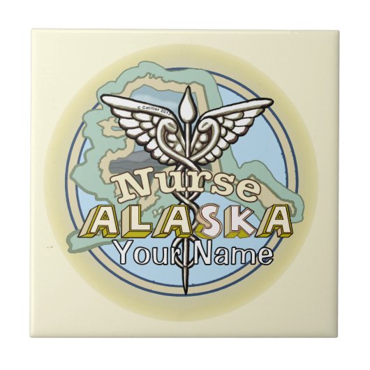 Alaska Nurse Caduceus タイル (正面)