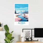 Alaska Park Ski National Poster Vintage Travel ポスター (ホームオフィス)