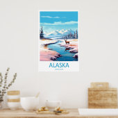 Alaska Park Ski National Poster Vintage Travel ポスター (キッチン)