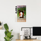 Alaska Print Western Airlines Travel Poster Alaska ポスター (ホームオフィス)