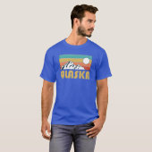 Alaska Retro Vintage Alaska Mountain Souvenir Gift Tシャツ (正面フル)