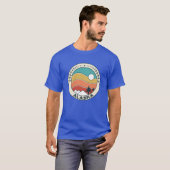 Alaska Retro Vintage Sunset Alaska Mountain Souven Tシャツ (正面フル)