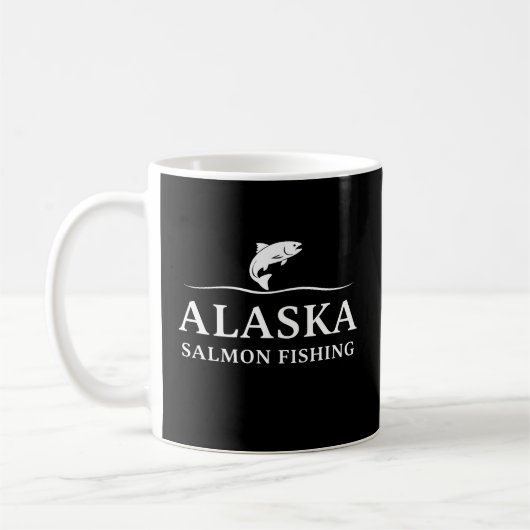 Alaska Salmon Fishing Adventure Angler コーヒーマグカップ (左)
