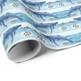 Alaska Sea Life Holiday Wrapping Paper ラッピングペーパー