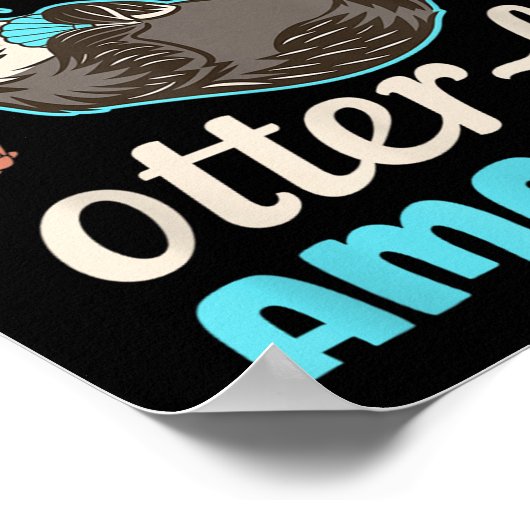 Alaska Sea Otter Vacation Souvenir  ポスター (角)