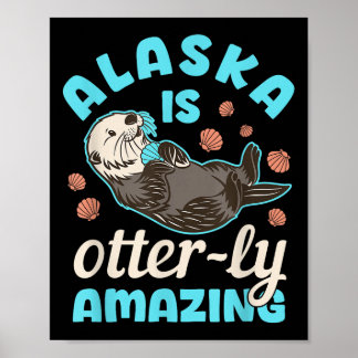 Alaska Sea Otter Vacation Souvenir  ポスター
