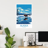 Alaska Ski National Travel Vintage Poster Park ポスター (ホームオフィス)