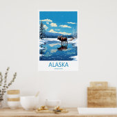 Alaska Ski National Travel Vintage Poster Park ポスター (キッチン)