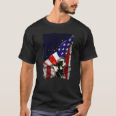 Alaska State Flag Distressed US American Patriotic Tシャツ (正面)