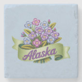 Alaska State Flowers Emblem ストーンコースター (正面)
