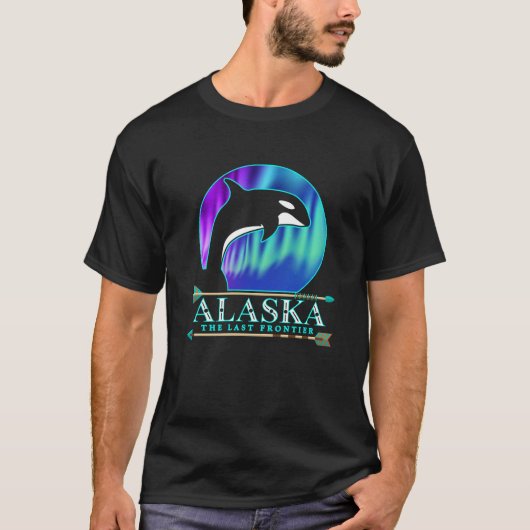 Alaska State Pride Alaska Northern Lights Alaskan  Tシャツ (正面)
