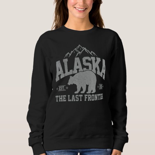 Alaska The Last Frontier EST 1959 Grizzly Bear Mou スウェットシャツ (正面)