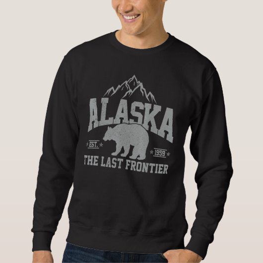 Alaska The Last Frontier EST 1959 Grizzly Bear Mou スウェットシャツ (正面)