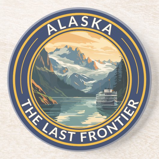 Alaska Travel Art Badge コースター (正面)