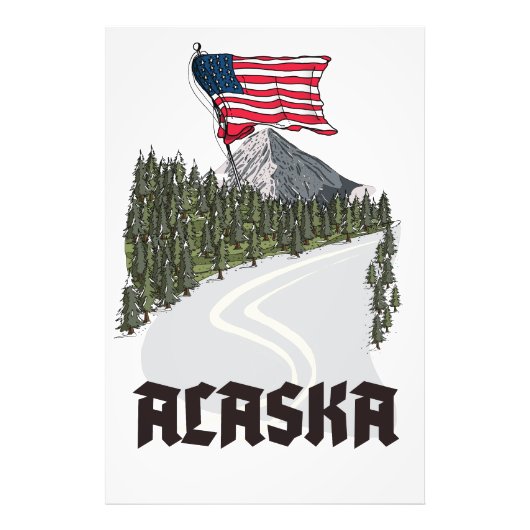 Alaska Travel Poster フォトプリント (正面)