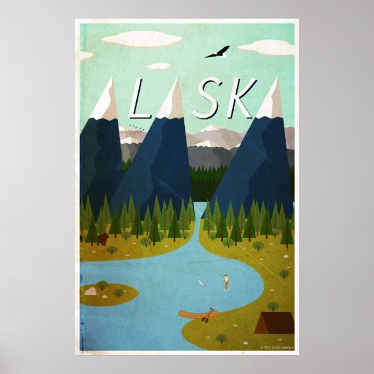 Alaska Travel Poster ポスター (正面)