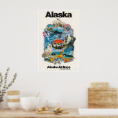 Alaska Travel Poster Alaskan Art Print ポスター (キッチン)