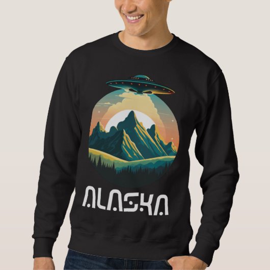 Alaska UFO For UFO and Alien Fans スウェットシャツ (正面)