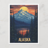 Alaska USA Art Vintage Travel ポストカード (正面)