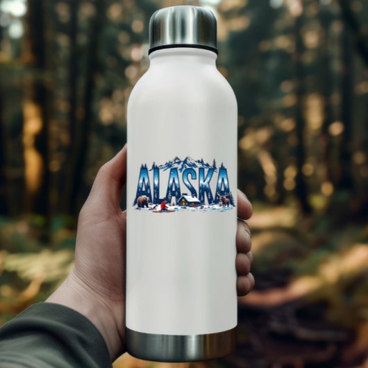 Alaska Wilderness Sticker | Winter Cabin Landscape シール