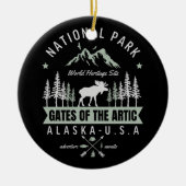 Alaska Wildlife – Gates of the Arctic Alaska セラミックオーナメント (正面)