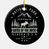 Alaska Wildlife – Gates of the Arctic Alaska セラミックオーナメント (裏面)