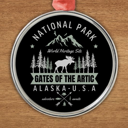 Alaska Wildlife – Gates of the Arctic National par メタルオーナメント