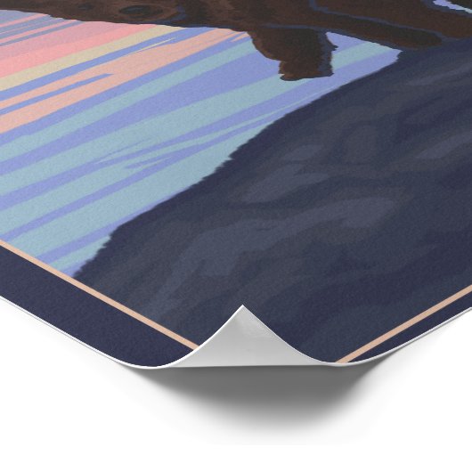 AlaskaBearとCub ポスター (角)