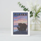 AlaskaBearとCub ポストカード (スタンド正面)