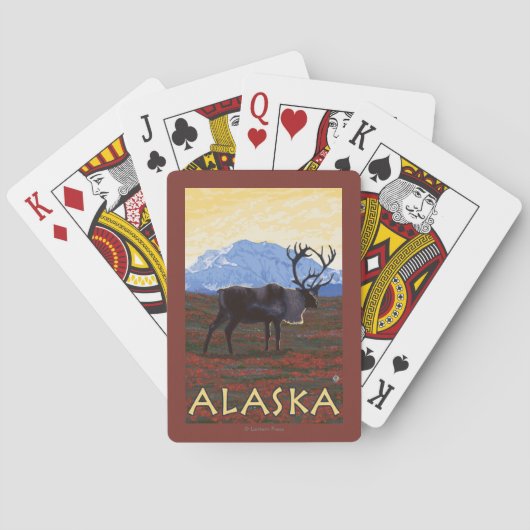 AlaskaCaribouのヴィンテージ旅行ポスター トランプ (裏面)