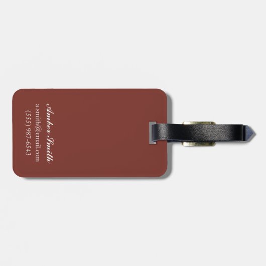 AlaskaCaribouのヴィンテージ旅行ポスター ラゲッジタグ (裏面横)