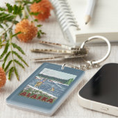 AlaskaFlyの漁師のヴィンテージ旅行ポスター キーホルダー (正面右)