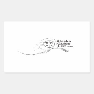 AlaskaGuideListのステッカー 長方形シール